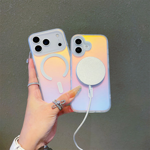 Funda Magnética para iPhone 17 Pro, Carcasa Rígida de PC con Degradado Camaleón y Anillo Magnético para Apple iPhone 17 Pro Max - Product Image 1