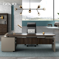 Bureau moderne de luxe pour PDG, grande table de bureau pour espaces de travail professionnels, montage facile et matériau durable