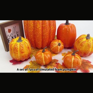 Calabaza Artificial Realista de Espuma Blanca con Logotipo Personalizado, Decoración de Alta Calidad para Halloween, Acción de Gracias, Navidad y Pascua - Product Image 6