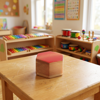 China Factory Directly Orff Instrument Sand Block Made of Sand-textured Wooden Material