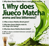 JIUECO Capsules de Matcha Cérémonial Bio Pur - Sachet Sous Vide Thé Santé Certifié HACCP ISO22000 HALAL Thé en Vrac 24 Mois