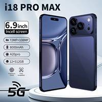 Nouveau Téléphone 2026 18 Pro Max Vente en Gros Original Débloqué 5G LTE Écran HD 120Hz 16+1 To RAM/ROM OLED 6,9'' Octa Core Android Français