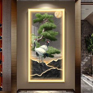 Decorazione per la casa soggiorno pittura creativa del paesaggio astratta di cristallo porcellana moderna pittura di <span class=keywords><strong>vetro</strong></span> con Led - Product Image 5