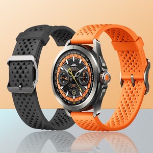 Bracelet de montre en silicone respirant pour Xiaomi Watch S4 Sport 20/22 mm, bracelet de remplacement compatible avec <span class=keywords><strong>Huawei</strong></span> <span class=keywords><strong>GT3</strong></span> - Product Image 1