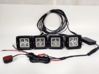 Barra luminosa a Led RGB Multi colori baccelli luminosi a Led stroboscopici da 3 pollici IP68 luci di guida fuoristrada cubi quadrati
