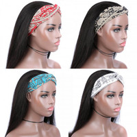 Vendeurs de perruques de cheveux vierges en gros, demi-perruque brésilienne de cheveux raides noirs 100%, perruques de bandeau tressé de différentes couleurs