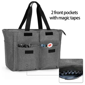 Bolsa de enfermeira de saúde doméstica com vários bolsos, bolsa de mão para trabalho, material médico, com capa acolchoada para laptop