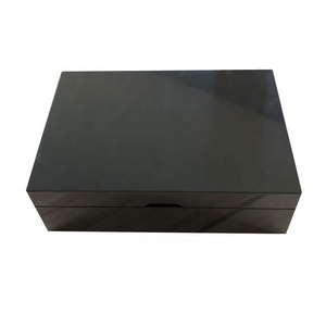 Montre de luxe en bois pour piano, accessoire de mode avec finition laque noire, manchette, porte-clé, stylo, boîte cadeau - Product Image 4
