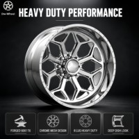 Rines DW Deep Dish de 20, 22, 24, 26 y 28 Pulgadas, 8x170, Pulidos y Forjados, para Camionetas Silverado 1500 y 2500, Todoterreno