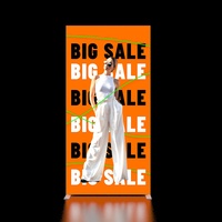 Afficheur lumineux LED portable de 80 mm pour la publicité, équipement pour les salons professionnels, présentoir de vente au détail, luminaires modulaires