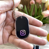 Llavero NFC de Epoxi Negro, Llavero NFC con Chip, Tarjeta NFC para Redes Sociales, Instagram, WhatsApp
