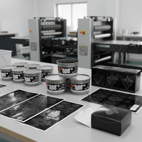 Encre d'impression offset noire à séchage rapide, bleu côté-888 anti-écaillage pour presses haute vitesse
