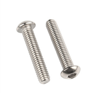 Vis à tête ronde en acier inoxydable 304 de haute qualité ISO7380, M1.6-M8, M2-M5, différentes tailles métriques, norme ISO, finition brute - Product Image 1