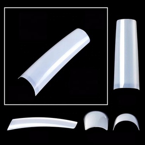 Últimas 550 Uñas Postizas Francesas XXL Rectas de Acrílico con Punta Cuadrada y Logotipo Personalizado, Puntas de Uña Rectas Tipo Concha - Product Image 4