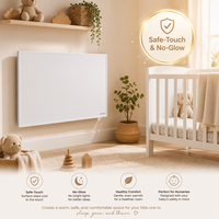 Chauffage de salle de bain, panneau infrarouge étanche IP44 pour zones humides, mode préchauffage intelligent WiFi, surface tactile sécurisée, certifié CE