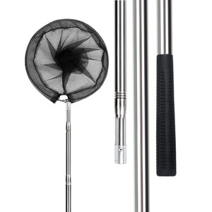 Landing Net Telescopic Pole 40cm Depth Stainless Steel Collapsible Fishing Tackle - Product Image 1