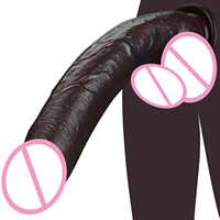 Dildo réaliste noir extra-large, masturbateur manuel avec ventouse, jouet sexuel pour adultes, jouet de masturbation féminine, plug anal souple pour gays