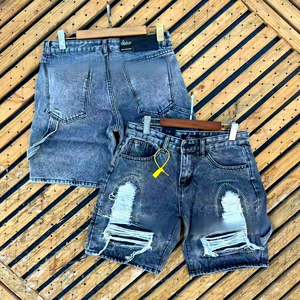 2026 Trending Breathable Camouflage Ripped Frayed Hem Cargo Denim Shorts Casual Summer Men's Half Pants Streetwear Outdoor Wear - Product Image 6