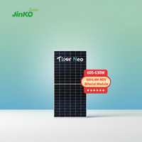 Panel Surya Jinko Solar Jkm620n-66hl4m-bdvp 620w - 66 Sel Half-cut Dual-glass Bifacial Efisiensi 23,32% Paduan Aluminium Anodized