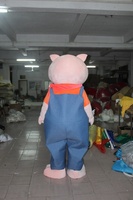 Costume de mascotte personnalisé en peluche bleu foncé pour adultes, thème de Noël, unisexe, avec couteau et fourchette