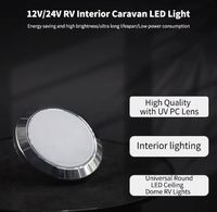 Lumière de plafond intérieure LED 12V pour camping-car, caravane, camion, bus, 2,5W, garantie de 3 ans