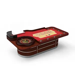 YH 110 Zoll Lucky Red Casino-Poker tisch im europäischen Stil Profession eller Roulette-Rad tisch