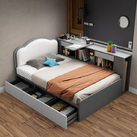 Lit pour enfants de style nordique avec tiroir de rangement MDF Board Home Bed Furniture