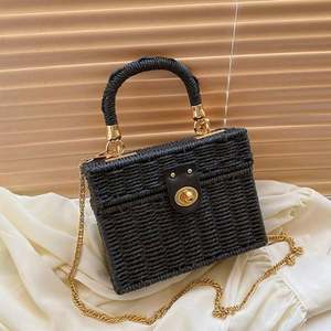 Bolsa de <span class=keywords><strong>Playa</strong></span> Grande de Paja Tejida a Mano, de Alta Calidad, para Mujer, Estilo Veraniego - Product Image 4