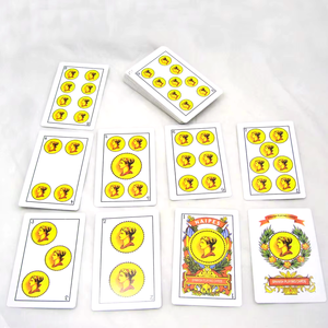Juego Único <span class=keywords><strong>de</strong></span> <span class=keywords><strong>2</strong></span> Barajas <span class=keywords><strong>de</strong></span> Naipes Españoles <span class=keywords><strong>de</strong></span> Alta Calidad con Logo Personalizado Impreso, Acabado Brillante y Material <span class=keywords><strong>de</strong></span> Papel <span class=keywords><strong>de</strong></span> Arte Duradero - Product Image 2