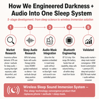 Masque de sommeil Bluetooth |   Masque pour les yeux occultant 3D avec musique sans fil et design ergonomique confortable |   Solution de sommeil intelligente OEM ODM