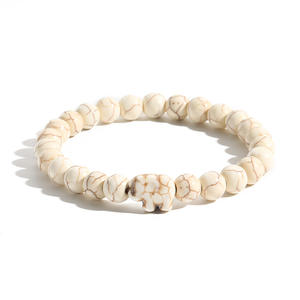 KOMI Bracelets de perles de pierres précieuses Offre Spéciale Oeil de tigre <span class=keywords><strong>Pierre</strong></span> <span class=keywords><strong>volcanique</strong></span> Turquoise 8mm Perles Bracelet élastique pour homme Cadeau d'anniversaire - Product Image 3