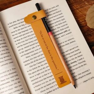 YY Colorful Classic Stitched Leather <b>Bookmarks</b> PU Leather Page Markers Women Men Teacher Book Lovers <b>Gifts</b> for <b>Gifts</b> - Product Image 3