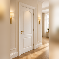 Porte intérieure moderne en pin, style panneau unique, finition Shaker, apprêt blanc, écologique, pour décoration de bâtiment, installation facile