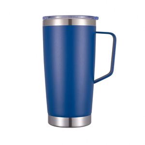 Tazas de café de viaje de acero inoxidable de doble pared de alta calidad de 20 oz con tapas, asa y pajita - Product Image 5