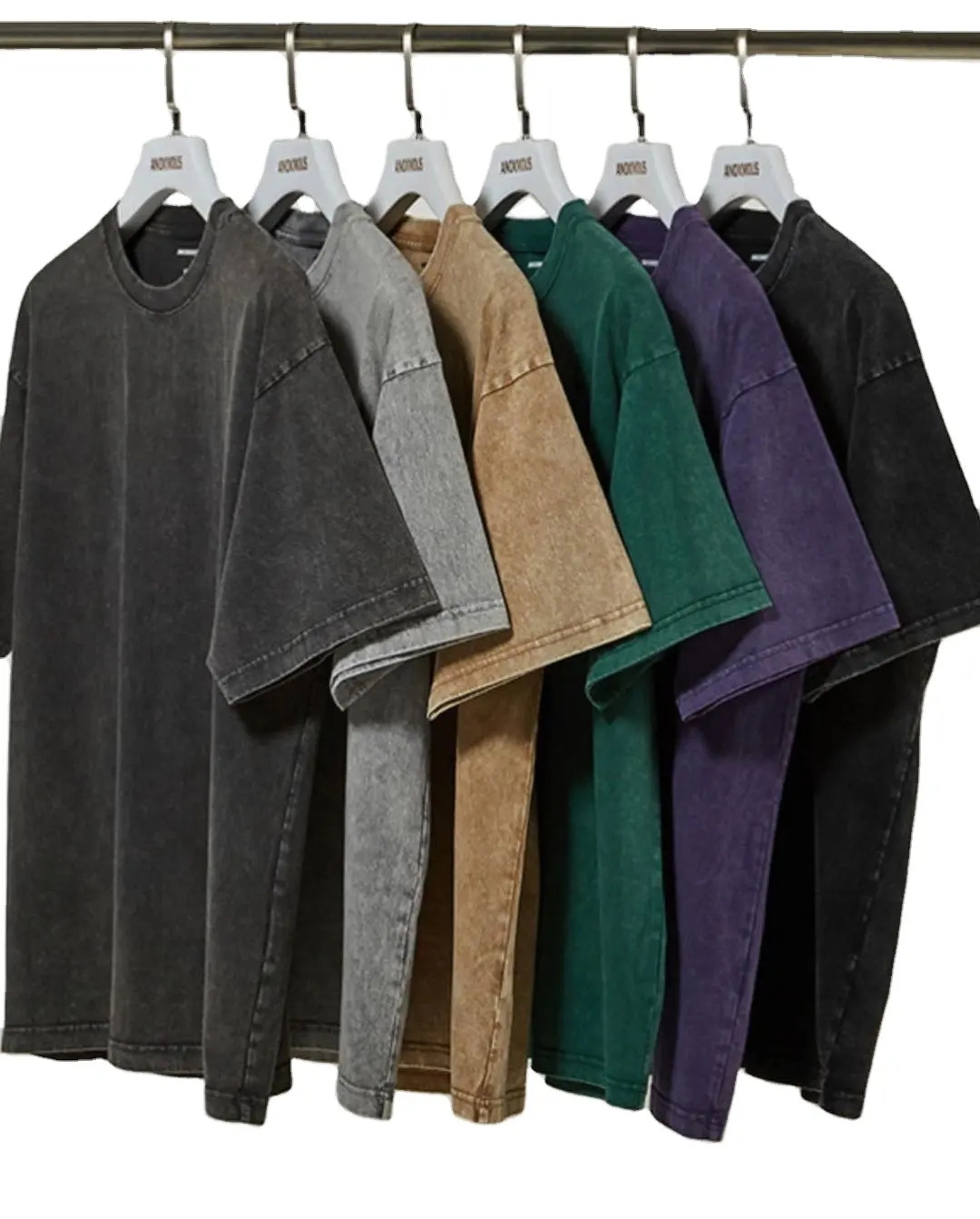 वस्त्र निर्माता की विंटेज शैली 100% कॉटन ओ-नेक टी-शर्ट पुरुषों के लिए भारी वजन 350 जीएसएम बुना कपड़ा प्रिंट पैटर्न ब्लैंक