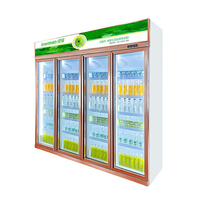 Supermarché construit en 2 portes en verre refroidisseur de boissons Pepsi réfrigérateur bouteille réfrigérateur