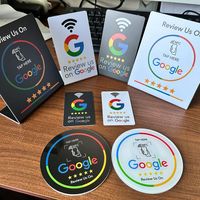 Autocollants acryliques programmables NFC 215, sac de cartes, support de table étanche NFC 13.56, impression numérique, impression plastique Google