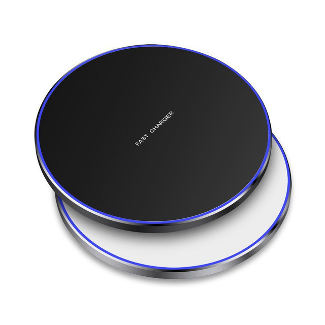 Custom Logo Smart Qi Metal Simple Desktop Phone 10W/15W Fast Wireless Mobile Phone Watch Charge Convenient Adjustable Party Gift