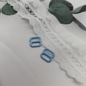 Anneaux et curseurs de soutien-gorge en nylon enduit en forme de 8, écologiques, accessoires de lingerie haut de gamme pour soutien-gorge et maillots de bain - Product Image 1