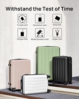Bagage à main de 20 pouces, valises à bagages personnalisées approuvées par la compagnie aérienne avec roues, bagage léger avec serrure TSA