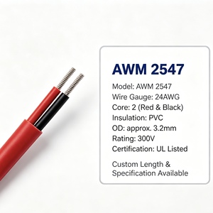 AWM 2547 24AWG <strong>Wire</strong> 2-Core 300V Tinned Copper Cable for Home Appliances Power Tools - Product Image 3