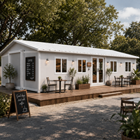 Maison conteneur extensible de 40 pieds avec 2 chambres, maison modulaire préfabriquée pour projets hôteliers et résidentiels