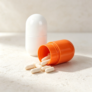 Bouteille en plastique de grande capacité (500 ml) en forme de capsule, emballage plastique vide personnalisé pour compléments en poudre - Product Image 4