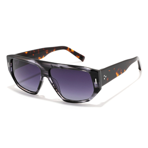 Unisex Square Full Rim Sunglasses Solid Black Frame <b>Polycarbonate</b> Lens Anti-Uv Protection Lightweight Adult Style - Product Image 4