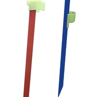 Canne à pêche Sable Spike Supports de canne à pêche en aluminium avec pièces lumineuses en plastique Support de canne de plage Outil Accessoires d'équipement de pêche