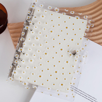 Protège-cahiers A5 A6 A4 en PVC transparent à paillettes, pour la rentrée scolaire, vente en gros, classeur à 6 anneaux rechargeable, souple et économique