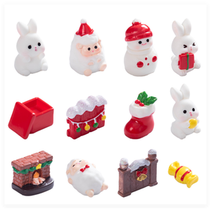 Fai da te paesaggio stile natalizio kit <span class=keywords><strong>di</strong></span> ornamenti in miniatura Set figurina in resina scatola regalo <span class=keywords><strong>di</strong></span> natale alberi pupazzo <span class=keywords><strong>di</strong></span> neve casa villaggio cervo babbo natale - Product Image 3
