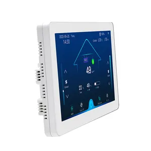 Renkli ekran duvara monte VOC PM2.5 sıcaklık nem WIFI taze havalandırma sistemi kontrolörü