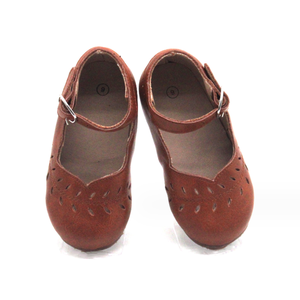 Zapatos Mary Jane Retro Clásicos para Niñas, de Cuero Encerado Calado, para Primavera y Otoño, Zapatos de Princesa para Niñas Pequeñas - Product Image 3