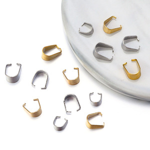 Boucles en acier inoxydable en forme de graines de melon, plaquées or et argent, pour la fabrication de colliers, composants de bijoux - Product Image 1